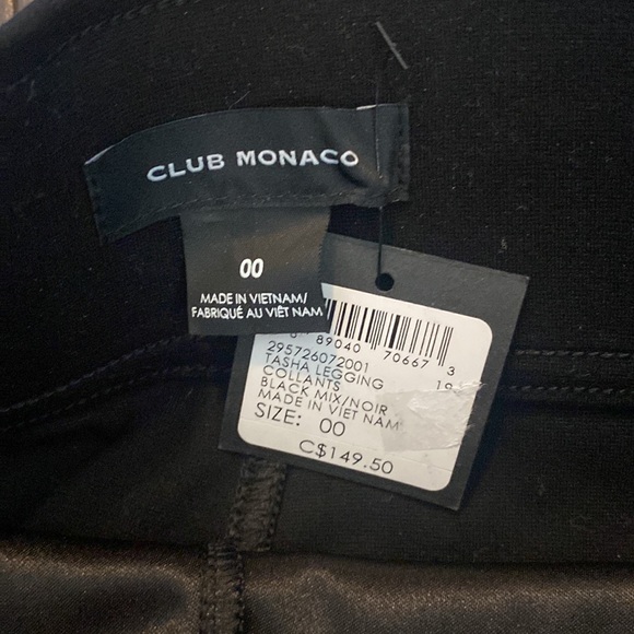 BNWT Club Monaco Tasha leggings size 00 - Picture 2 of 4